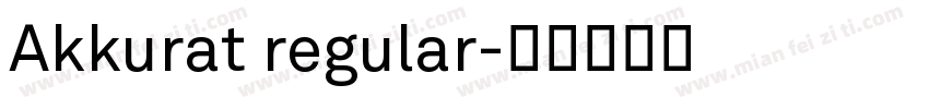 Akkurat regular字体转换